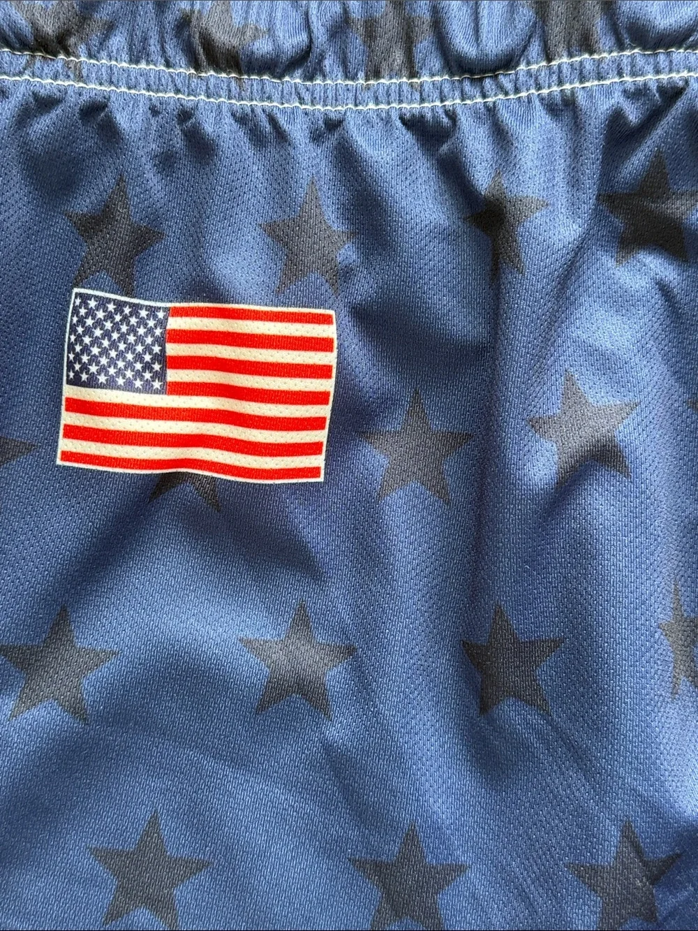 🥍 Mens Stars & Stripes USA Flag Lacrosse Unlimited LAX Athletic Shorts-Large